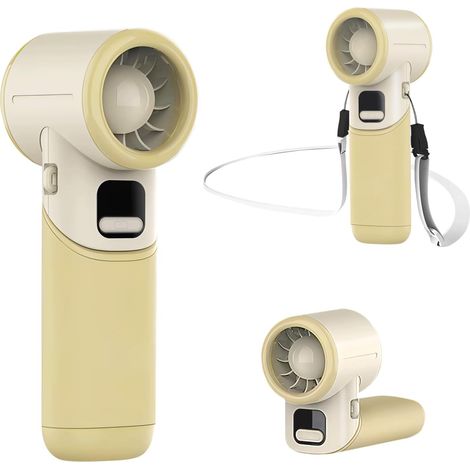 MERTTURM Potente ventilatore portatile [11 ore di standby], ventilatore turbo pieghevole ricaricabile con 5 velocità, indicatore del livello della batteria, mini ventilatore personale, cachi (1/5)