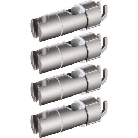 Lot de 4 supports de pommeau de douche, espacement des trous de 18 à 25 mm, support de pommeau de douche réglable, pièces d'accessoires pour pommeau de douche (GY)