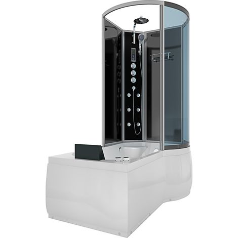 Whirlpool Wanne Duschtempel Dusche Duschkabine K50-L33-WP 170x100 cm ohne 2K Scheiben Versiegelung (1/5)