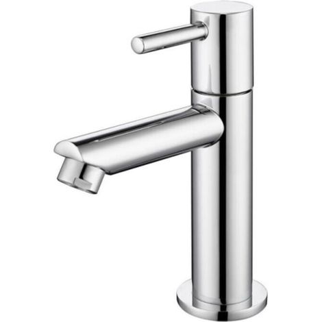 Cold Water Faucet, Bathroom Sink Faucet, Chrome-Plated Brass Body, Removable Aerator, High Quality (1/4)