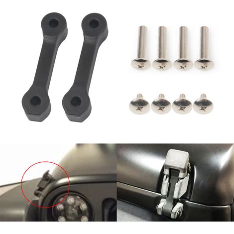 Hot-selling black hood latch on eBay, new hood lock suitable for Jeep Wrangler. (1/4)