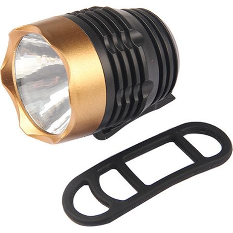 Phare avant vélo LED étanche pour guidon, lampe de cyclisme noir et jaune (1/3)