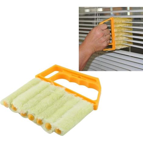 Brosse de Nettoyage pour Stores Vénitiens Nettoyeur de Store Vénitien Lavable et Résistant à la Rouille Dépoussiéreur Convient au Nettoyage des Volets, des Climatiseurs Verticaux (1/4)