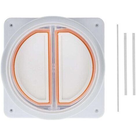 Clapet anti-retour pour hotte de cuisinière, soupape d'échappement à ressort en acier inoxydable séparable, anneau en silicone à haute étanchéité pour conduit de 150-180mm (1/5)