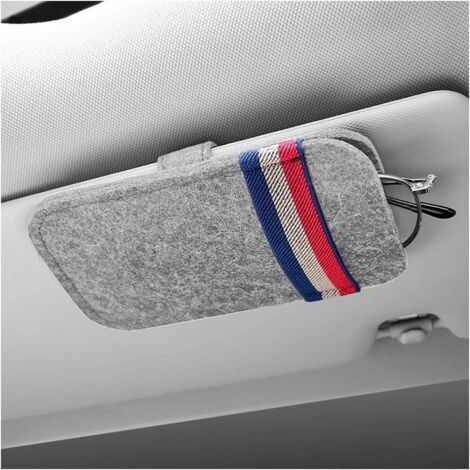 Porte-Lunettes de Voiture, Clip de Support de Lunettes de Soleil de Visière de Voiture, Protège Lunettes, Universel Voiture Accessoires Interieur, pour Le Stockage de Lunettes (1/5)