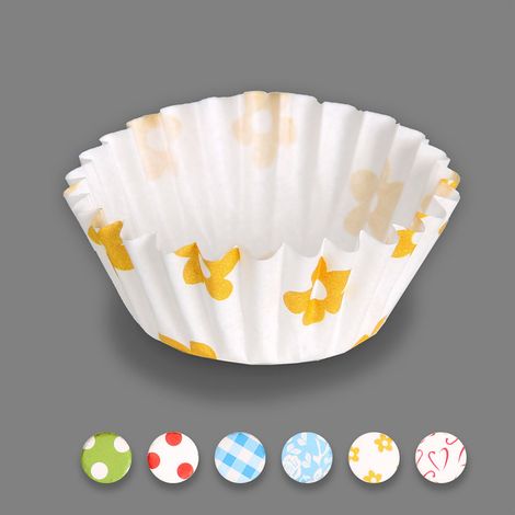 Moldes de papel para magdalenas colores surtidos ø4,3 x 2,5 cm, blister 75 uds (1/2)