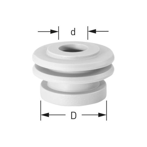 ASW Connecteur d&39urinoir Stedo 110105 Ø 33-35 mm, tube 19 mm, gris, pour montage encastré, en vrac (1/2)