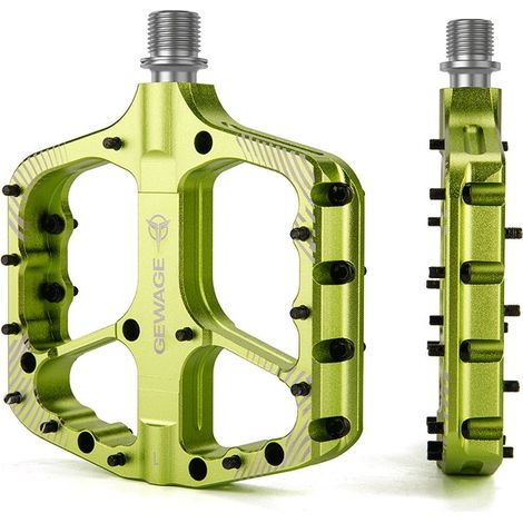 Gewage grüne Aluminium-Plattform-Fahrradpedale mit abgedichteten Pins (1/5)