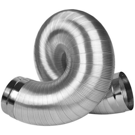 Tuyau Climatiseur Mobile, Tuyau de Ventilation 150 mm, 3 m Tuyau d'Evacuation en PVC Aluminium Gaine Ventilation avec 2 Colliers, Conduit d'Air Flexible pour Climatisation, Hotte (1/5)