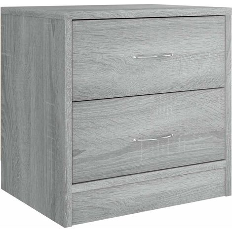 Maison Exclusive - Mesita de noche madera de ingeniería gris Sono (1/5)
