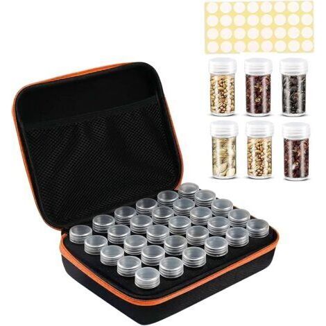 30 Grilles Boîte de Rangement pour Graines, récipient de graines de plantation avec sac et autocollants, boîte de rangement multifonctionnelle (1/5)