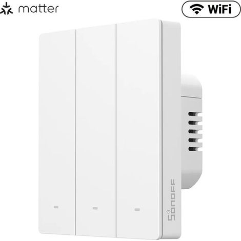 Sonoff SwitchMan Interruttore da Parete Bianco M5-86W Matter Dimensione: 3 Pulsanti (1/2)