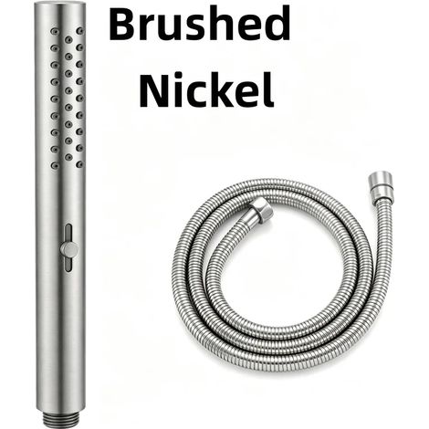 (Lot de 2) Pommeau de douche à main haute pression doré brossé, pommeau de douche noir, accessoire de robinetterie en acier inoxydable, 3 fonctions (1/5)