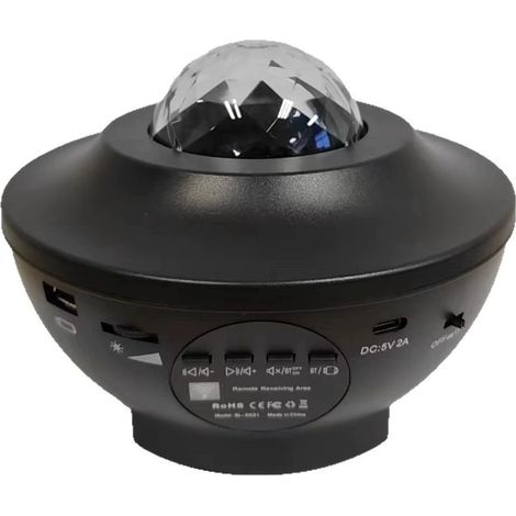 Projecteur d'étoiles LED, veilleuse rotative avec 21 modes, télécommande, minuterie, haut-parleur et Bluetooth, décoration de plafond avec étoiles océaniques pour bébé, enfant et adulte (1/5)