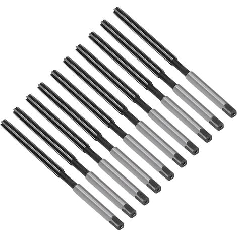 Lot de 10 alésoirs manuels standard américains en acier 9SiCr pour un alésage précis de 1/8 po (1/5)