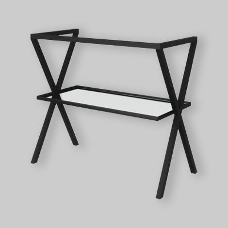 Savinidue CAVALLETTO METALLICO NERO OPACO 100 cm 2632 (1/4)