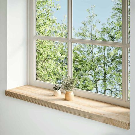 Appuis de fenêtre 2 pcs non traité 120x30x2cm bois chêne massif