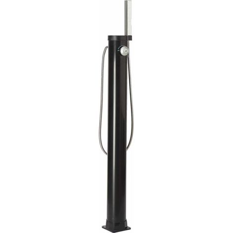 Doccia solare 9 lt con sifone flessibile colorazione nera per piscina e giardino