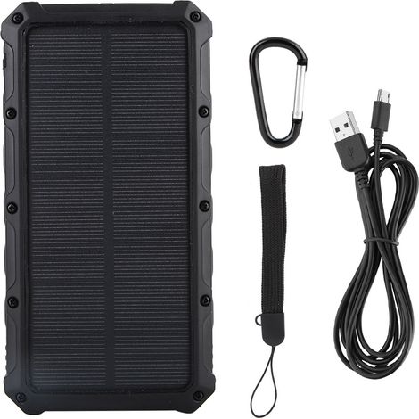 Banque D Alimentation Solaire - 10000 Mah - Panneaux Solaires Pliables - Pour Téléphones Et Appareils Électroniques - 1 Pièce (1/5)