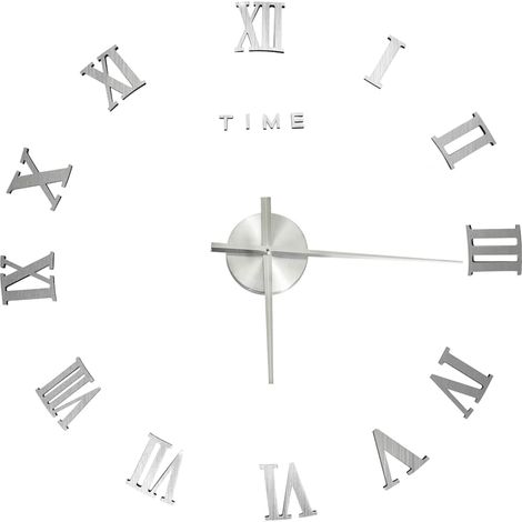 Horloge murale 3D Design moderne Argenté 100 cm XXL (1/5)