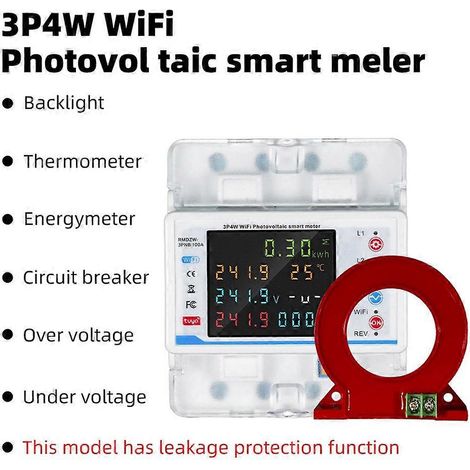 Tuya WiFi intelligenter Leitungsschutzschalter mit automatischer Wiedereinschaltung, 3P4W Drehstromzähler und Zeitschaltuhr. (1/5)