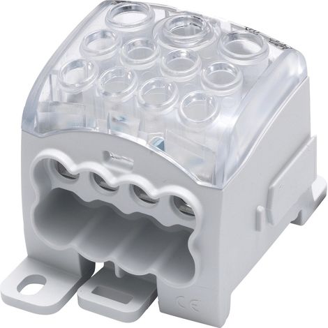 Bloc de distribution universel SUB 270 Al/Cu 82070 SIMBLOCK, gris (1/4)