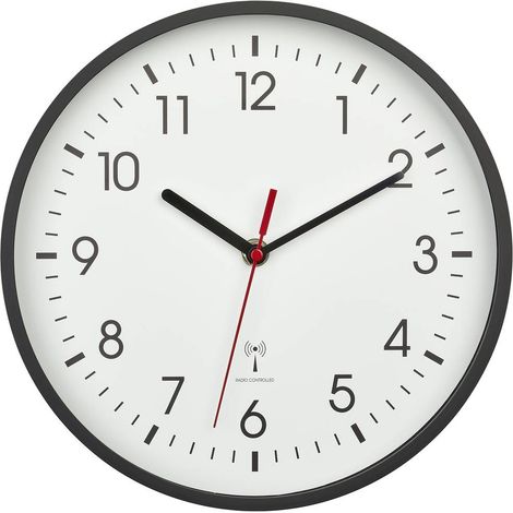 TFA Dostmann 60.3550.01 Radiocontrollato Orologio da parete 24.5 cm x 42 mm Nero (1/5)