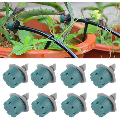 Arroseur Drip 360° Reglable 1/4in - Emetteur Irrigation PE 100PCS pour Jardinage Potager Serre. (1/5)