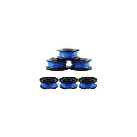 Accesorio para cortacésped: Carrete de repuesto de 6 piezas para desbrozadoras Ryobi con tapa de corte. Carrete de repuesto compatible con el juego de carretes de hilo Ryobi One+ AC14RL3A18V de 24V y 