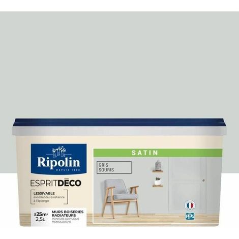Ripolin Innenfarbe Satin Grau Maus 2,5 L