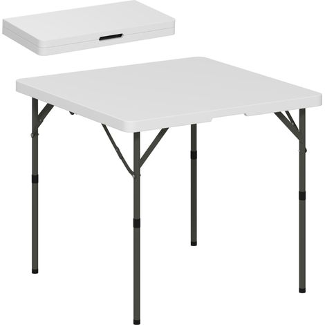 34/74cm Folding Camping Table, with Handle - White