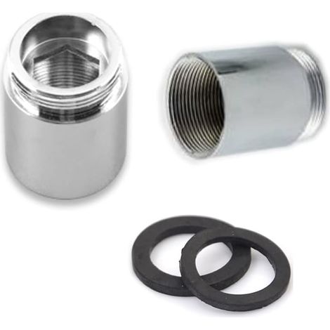 MINKUROW 2 Adaptadores De Grifo De Latón, Rosca Macho Npt De 0.866 In, Conector De Aireador De Grifo Para Grifo De Fregadero, Adaptador De Purificador De Agua (F22 - M22) (1/3)