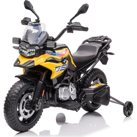 Berghoff – Moto électrique enfant 12V – BMW F850 GS – 3 à 6 ans – Vitesse 6 km/h – Roues latérales amovibles pour débutants (1/5)