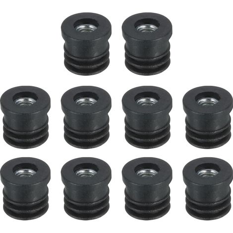 10 Pieces of Round Tube Inserts with M6 Thread for 16 mm Dia (1/5)