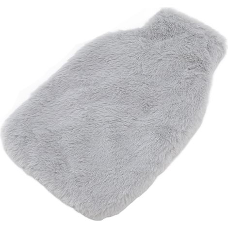 2000ML Sac Bouillotte en Caoutchouc Double Face Insertion Manuelle Grande Poche Anti-Explosion pour Douleurs Dorsales Maison Gris Clair (1/5)
