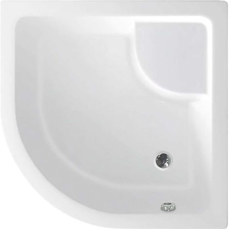 Aqualine - Plato de ducha 80x80x28 cm, con pies incluidos, R550, blanco C83 (1/3)