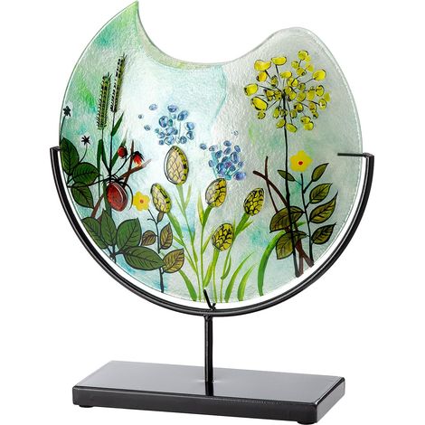 Vase en Verre Rond Brillant Multicolore Hauteur 39 cm Largeur 33 cm (1/5)