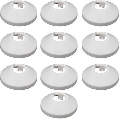 Paquet de 10 couvre-tuyaux de chauffage, rosaces de tuyaux-10mm (1/5)
