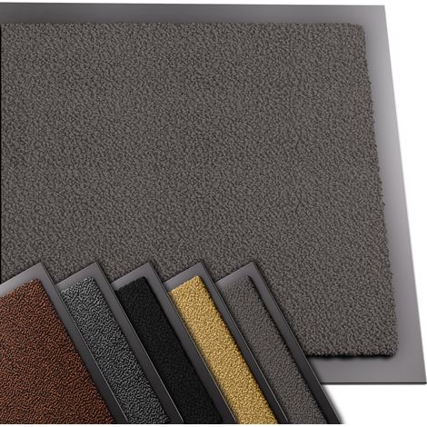 Tapis de Porte Paillasson d'Entree Interieur et Extérieur Tapis Antidérapant et Anti-Poussière Tapis d’entrée Imperméable Lavable 40x60cm Anthracite (1/5)