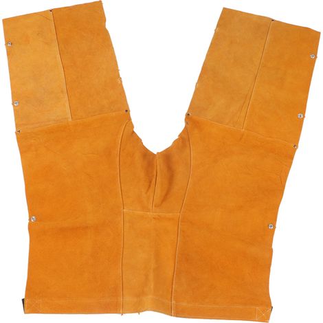 Pantalon de soudeur, tablier en cuir, ajustable, bas de jambes fendus, vêtement de protection ignifugé et résistant à l'abrasion (1/5)