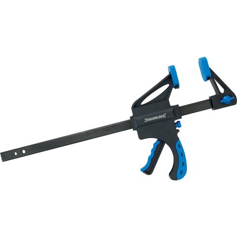 Silverline – Presse rapide usage intensif 300 mm – Capacité de serrage 95 mm – Mors en fibres de nylon pour prise solide – Déblocage rapide (1/4)