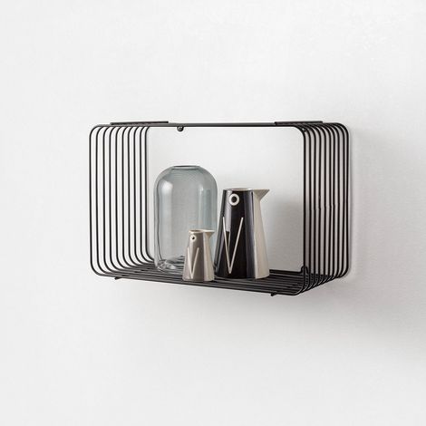 Mensola da parete design moderno in metallo Kabe - Nero
