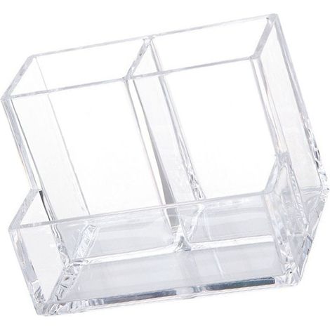 Organisateur de stylo acrylique transparent avec 3 compartiments et grande capacité pour bureau étudiant (1/5)