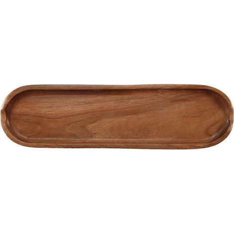 Assiette rectangulaire en teck, assiette à fruits à petites feuilles, assiette à apéritif, plateau en bois, assiette à sushi, étagère à cuillères (1/4)