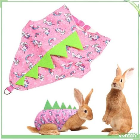 Harnais pour lapin - FAFEICY - Dinosaure Taille M - Polyester doux - Harnais réglable - Costume cosplay (1/5)