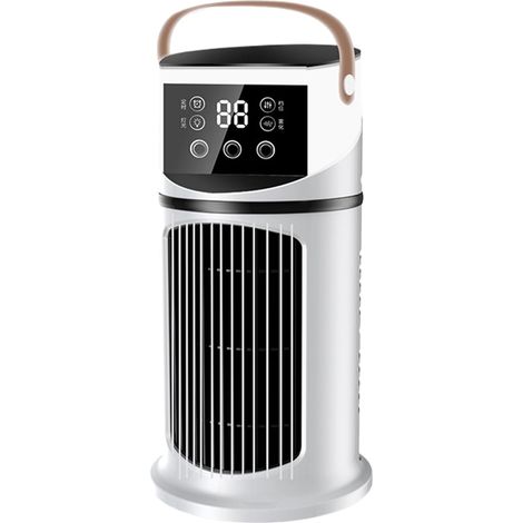 White 3-in-1 portable air conditioner with humidification and mist cooling, 9 quiet speeds, ideal for office and bedroom (1/5)