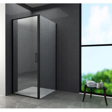 Duschkabine CASSETTA (schwarz) 80 x 80 x 195 cm