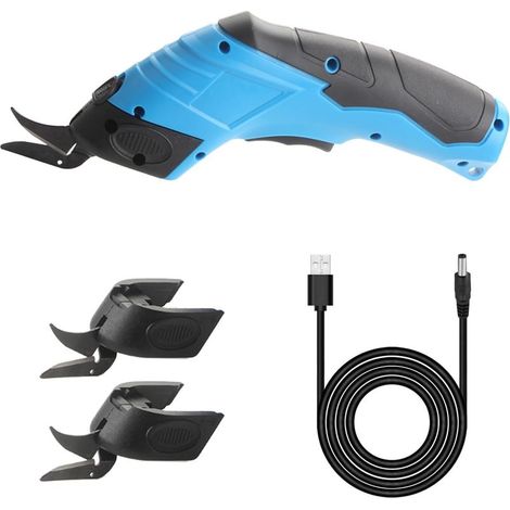 Sécateur électrique, Coupe-Tissu Et Carton 3.6 V, Coupe-Tapis Électrique Rechargeable Multi-Cutter Ciseaux Sans Fil Ciseaux (1/5)