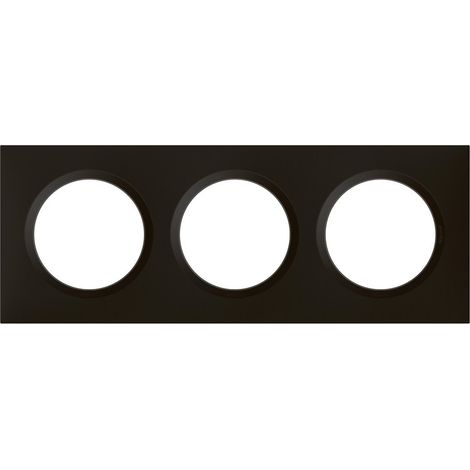 Placa triple Dooxie, LEGRAND, terciopelo negro LEGRAND