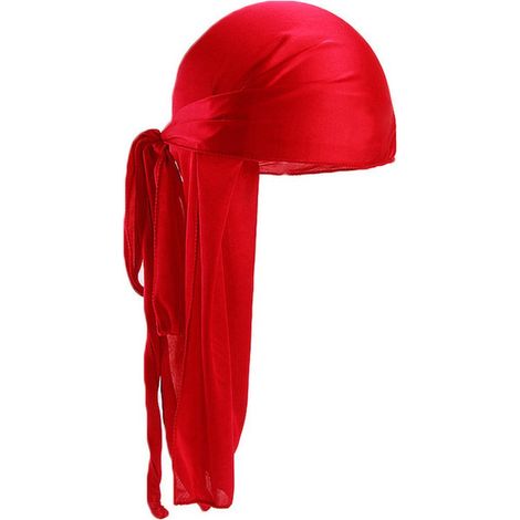 Durag rouge en satin - Qualité premium - Pour vagues et dreadlocks - Bonnet de coiffure (1/5)